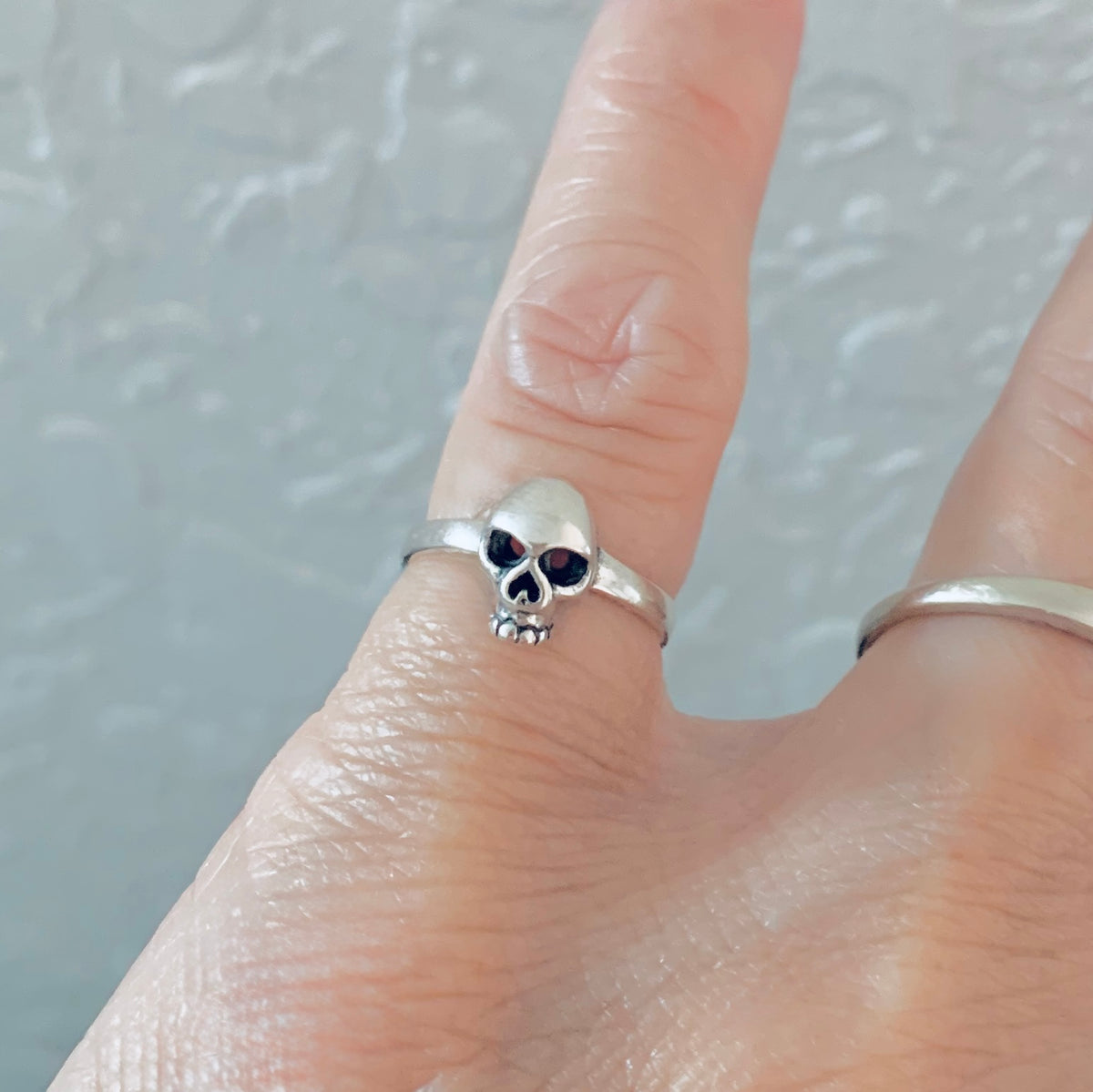 925 Sterling Silver Skull Toe Ring – Gothic Skeleton Head Jewelry