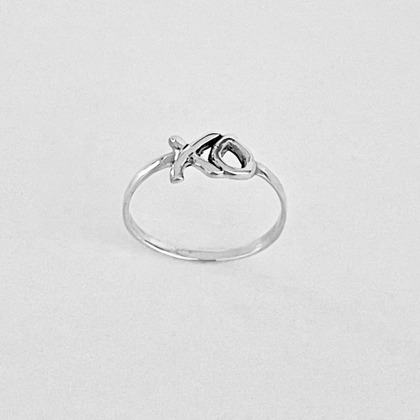 925 Sterling Silver Dainty XO Ring | Hugs and Kisses Forever Love Silver Rings