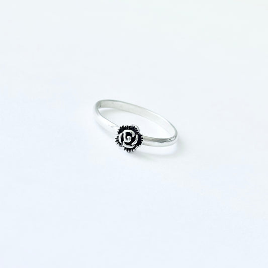 Sterling Silver Little Dainty Rose Ring, Flower Ring, Silver Rings, Love Roses