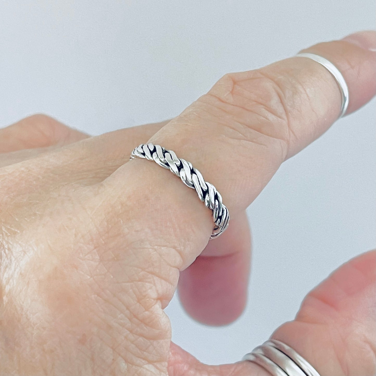 Sterling Silver Eternity Crazy Rope Ring | Twist Wedding Bands, Twisted Braid Jewelry