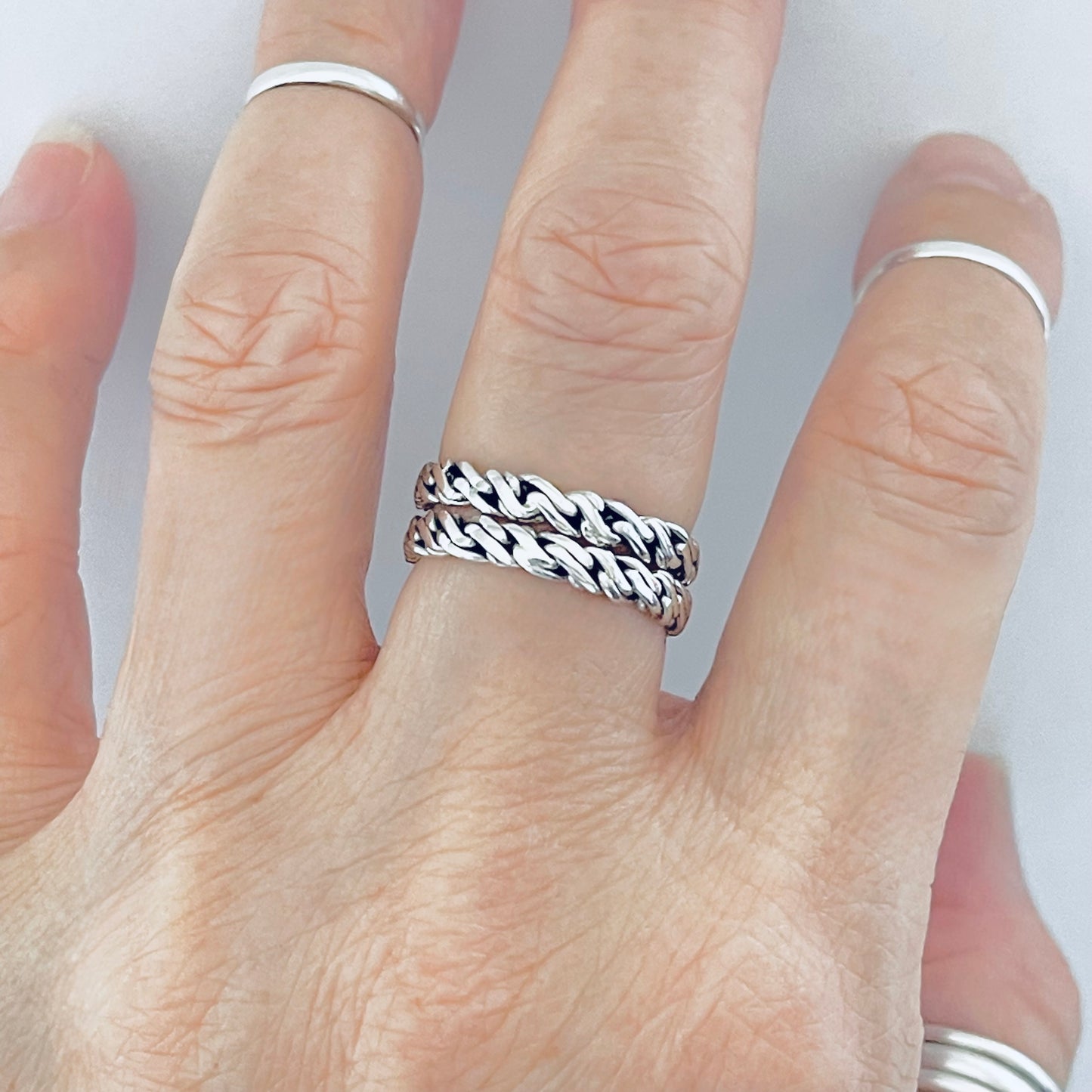 Sterling Silver Eternity Crazy Rope Ring | Twist Wedding Bands, Twisted Braid Jewelry