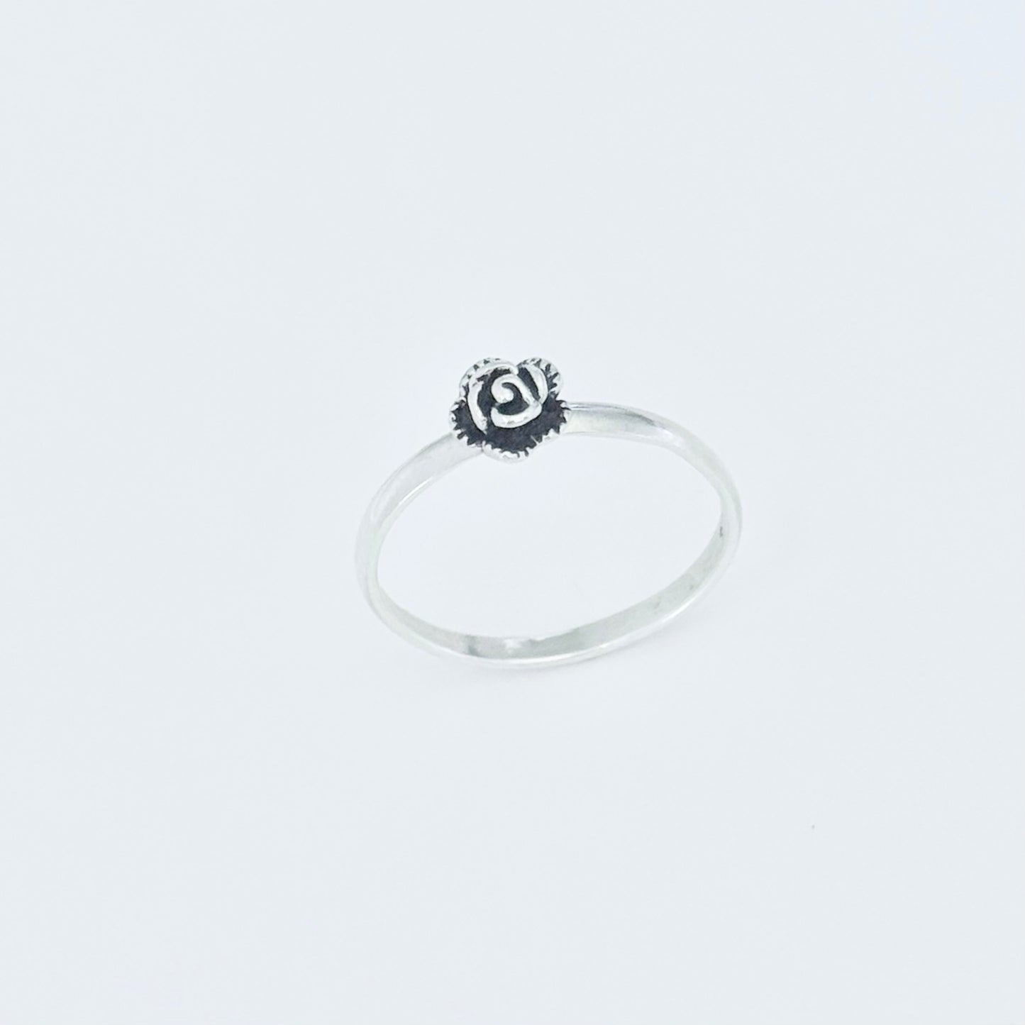 Sterling Silver Little Dainty Rose Ring, Flower Ring, Silver Rings, Love Roses