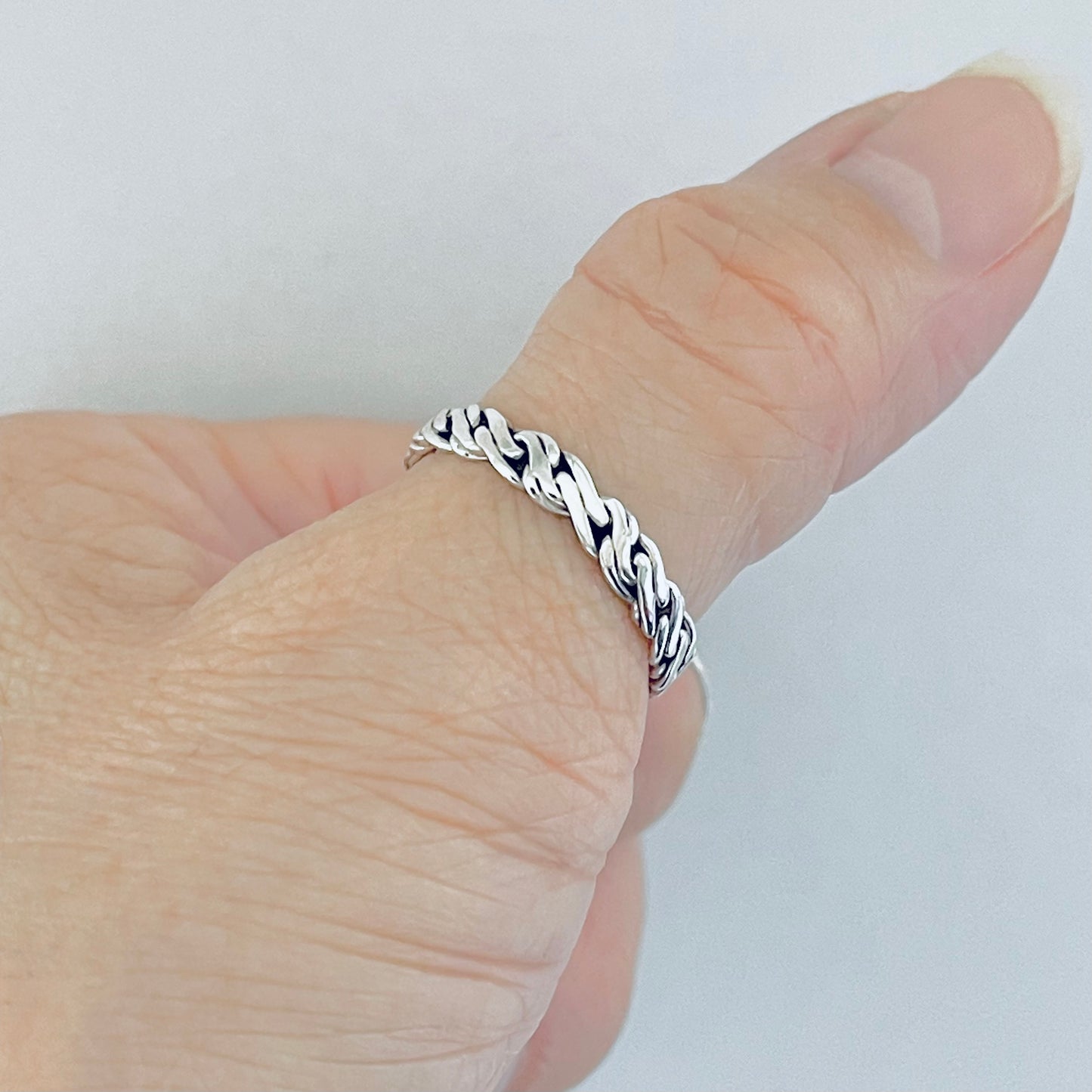 Sterling Silver Eternity Crazy Rope Ring | Twist Wedding Bands, Twisted Braid Jewelry