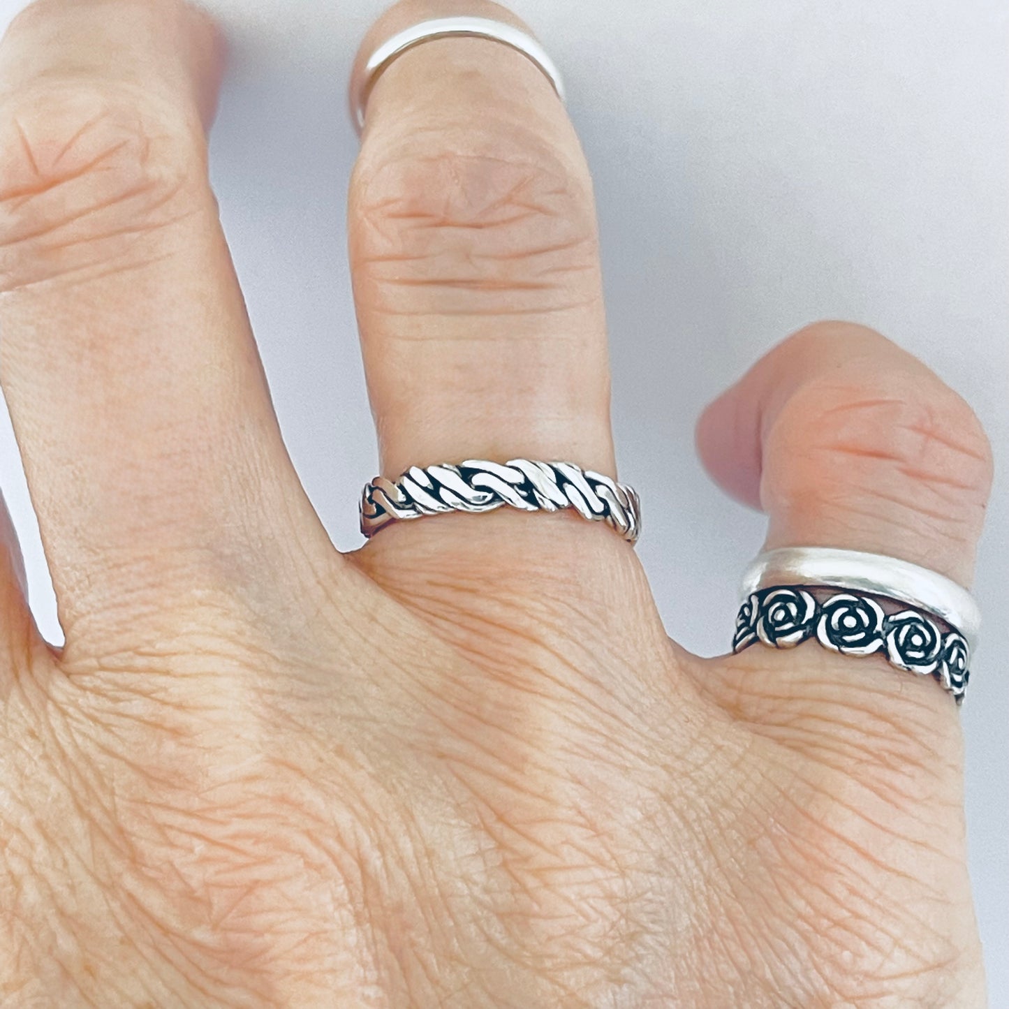 Sterling Silver Eternity Crazy Rope Ring | Twist Wedding Bands, Twisted Braid Jewelry