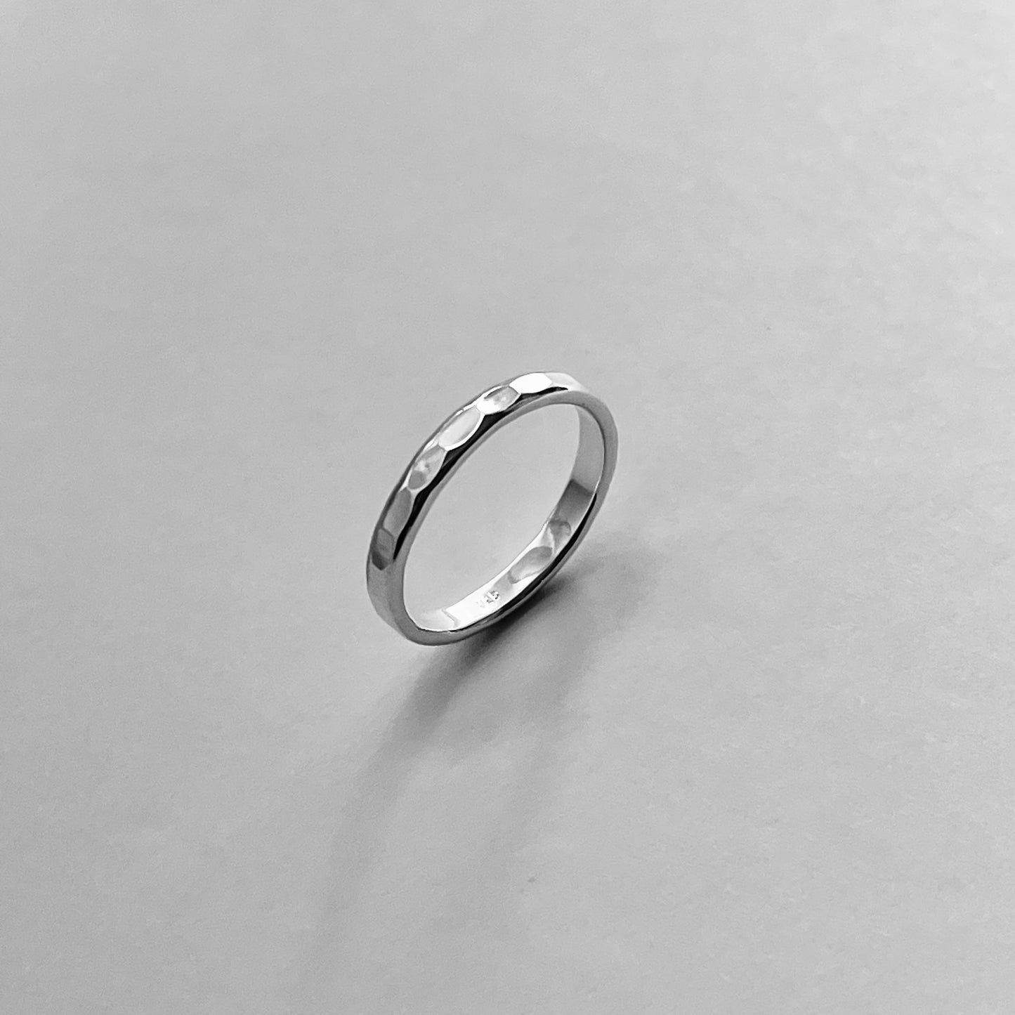 Sterling Silver Hammer Band Ring, Pinky Ring, Stackable Rings, Silver Bands