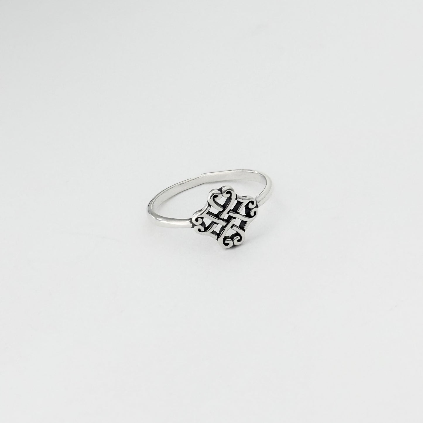 925 Sterling Silver Small Quadruple Celtic Heart Ring | Trinity Love Knots Silver Rings