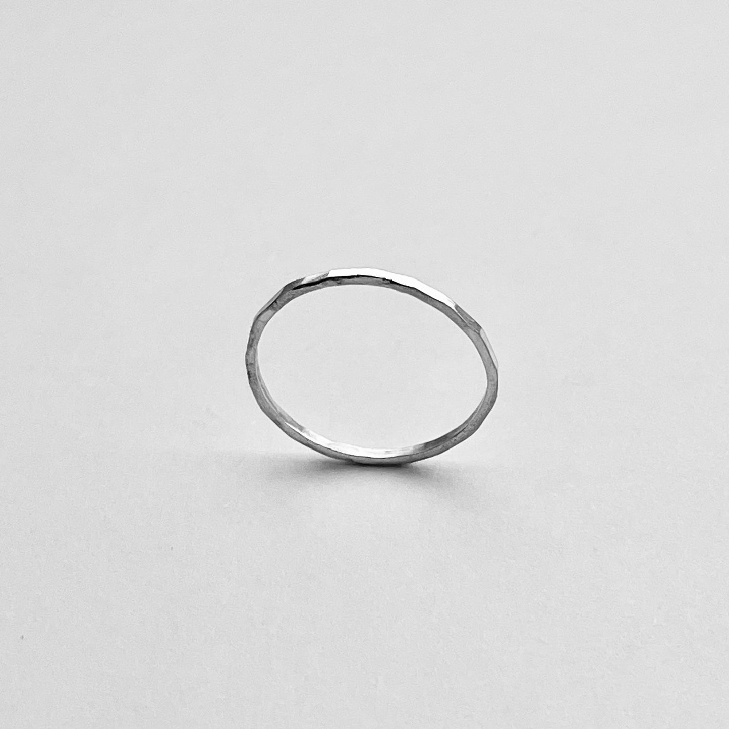 Minimalist Hammered Sterling Silver Band, Pinky Ring, Stackable Ring