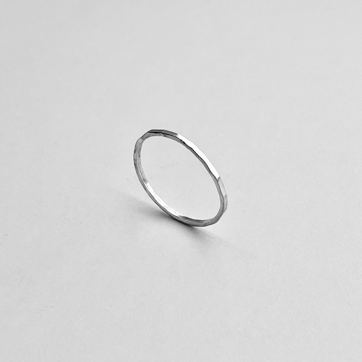 Minimalist Hammered Sterling Silver Band, Pinky Ring, Stackable Ring