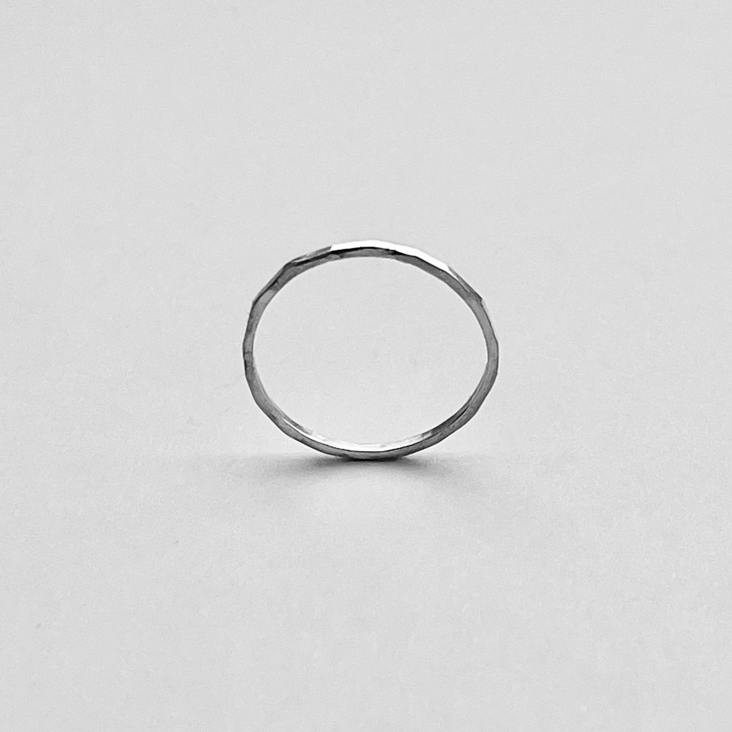 Minimalist Hammered Sterling Silver Band, Pinky Ring, Stackable Ring