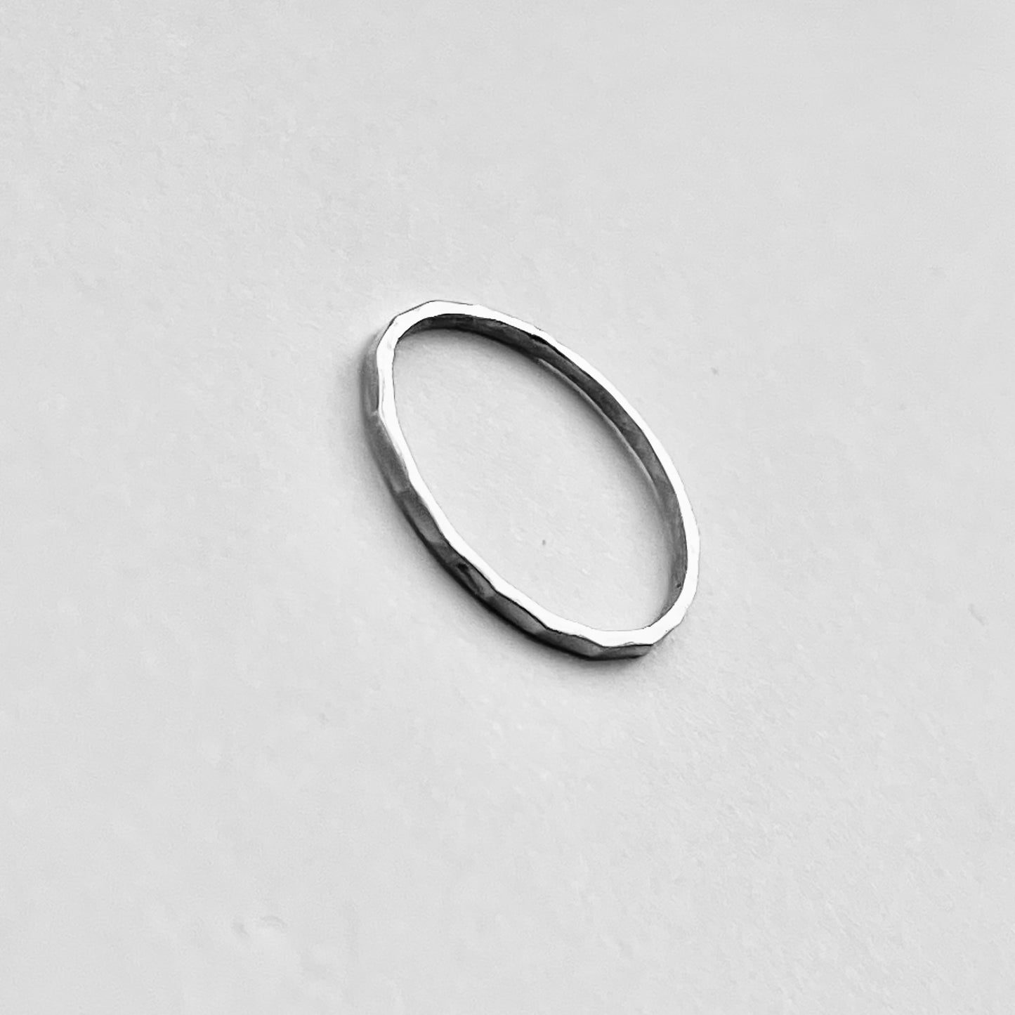 Minimalist Hammered Sterling Silver Band, Pinky Ring, Stackable Ring