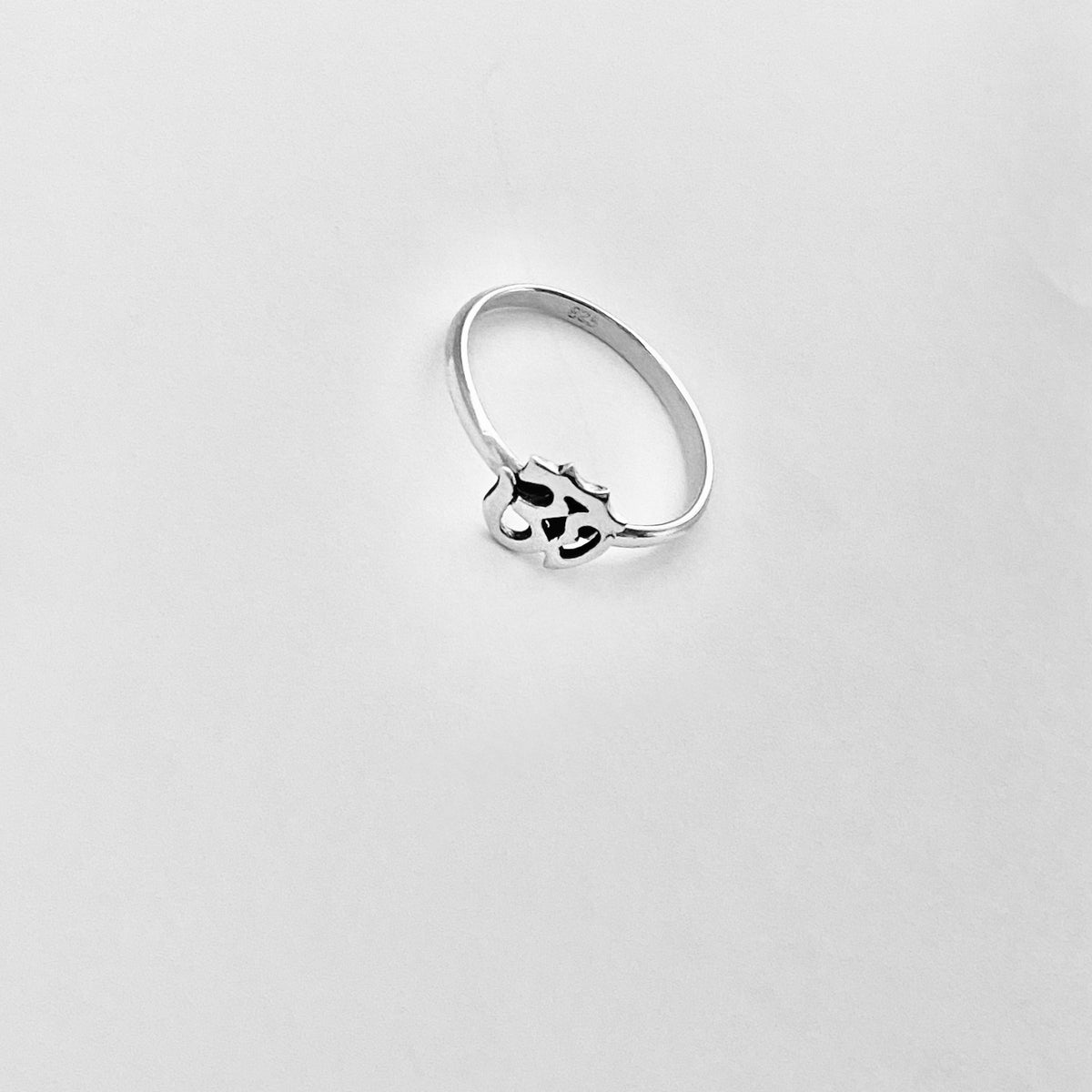 925 Sterling Silver Dainty OM Ring | Minimalist Yoga Spiritual Silver Rings