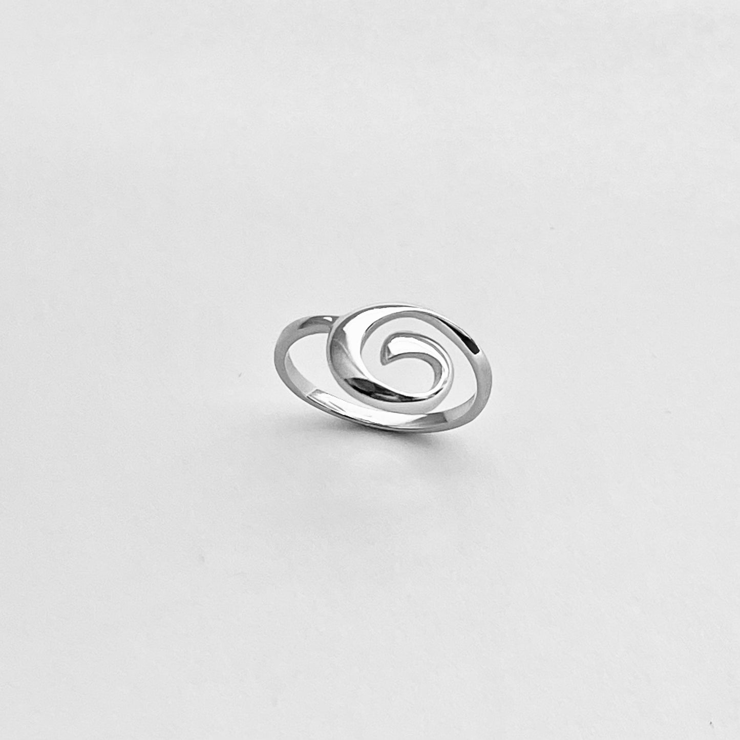 Sterling Silver Spiral Wave Ring, Swirl Silver Rings, Beach Ring, Surf Ring