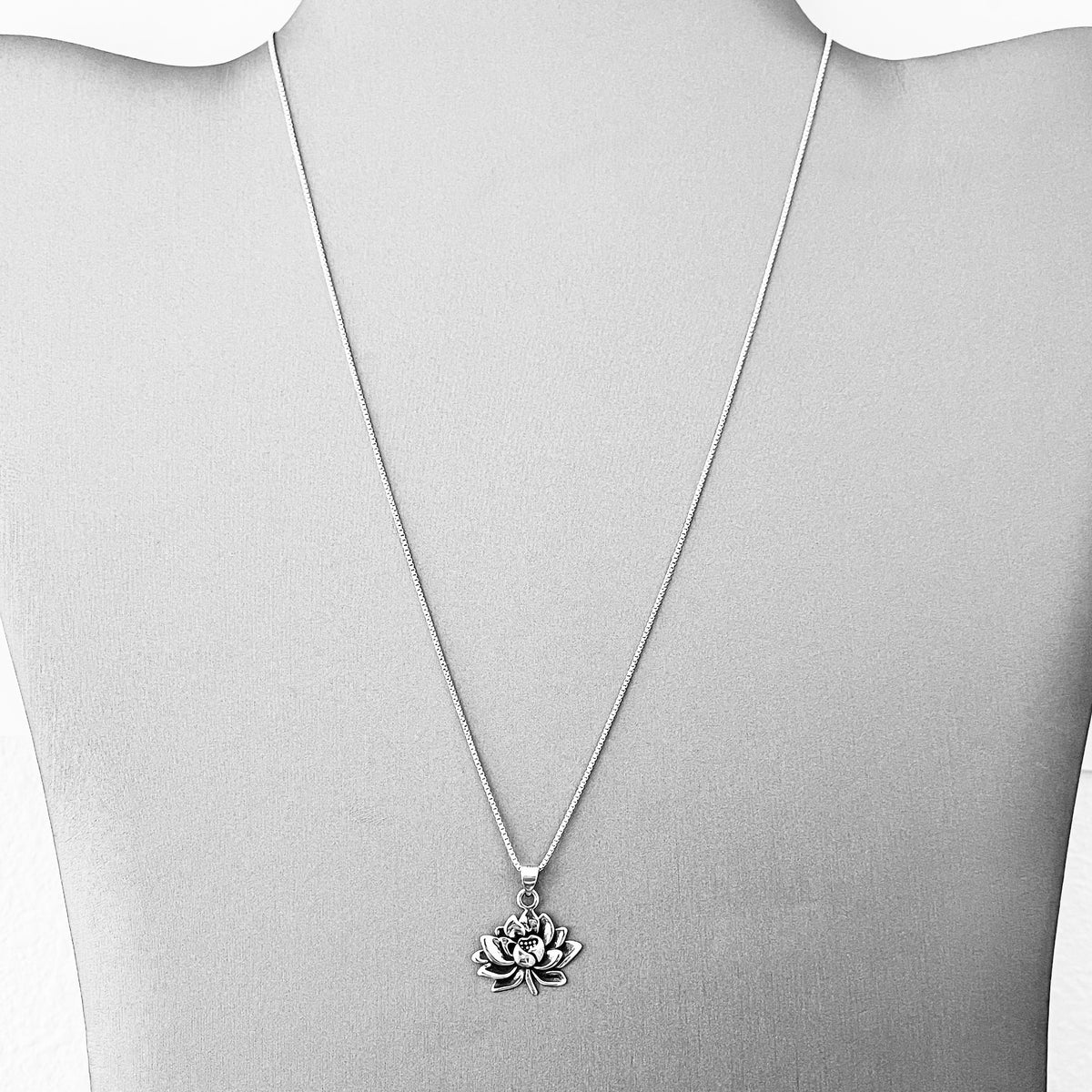 925 Sterling Silver Blooming Lotus Flower Necklace | Minimalist Floral Pendant Chain