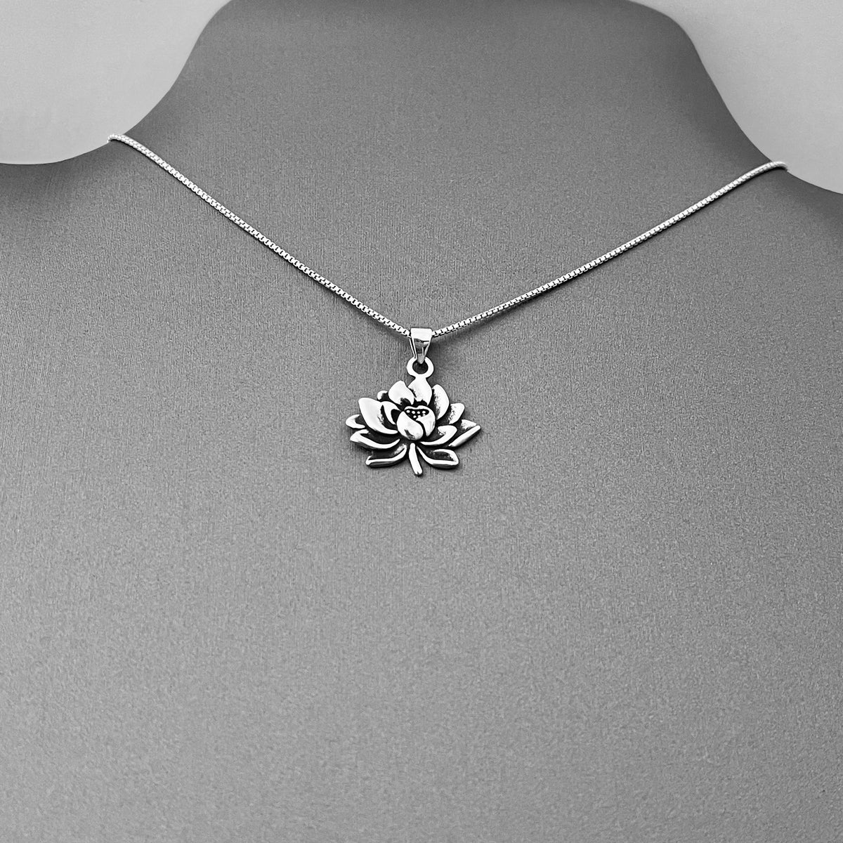 925 Sterling Silver Blooming Lotus Flower Necklace | Minimalist Floral Pendant Chain